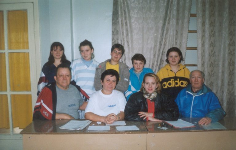 Г. И. Егоров, А. Г. Ермолаева, О. П. Подосинникова, А. А. Салямов со студентами